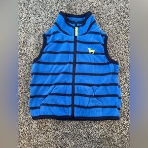 Carter's Blue and Navy Fleece Vest with Yellow Dog